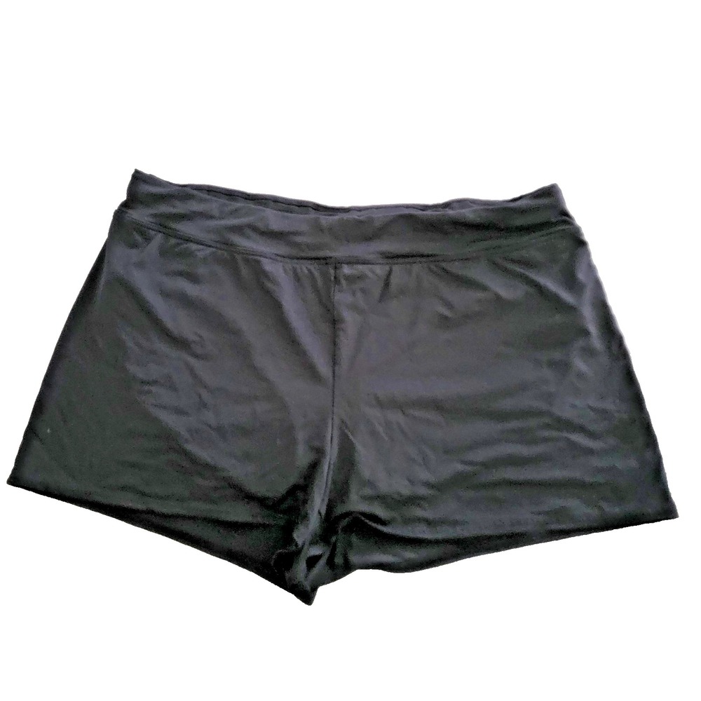 Lands' End Womens 14 Black Swim Shorts Bottoms 2.5" inseam 34" waist